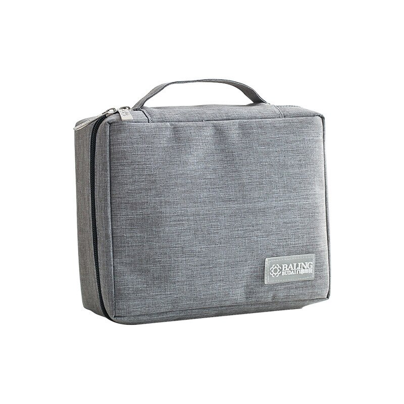 Bolsa cosméticos multifunción hombres bolsos de maquillaje para mujeres organizador de artículos de tocador viaje belleza impermeable bolsa de almacenamiento portátil Cinco estilo: Style 1 gray