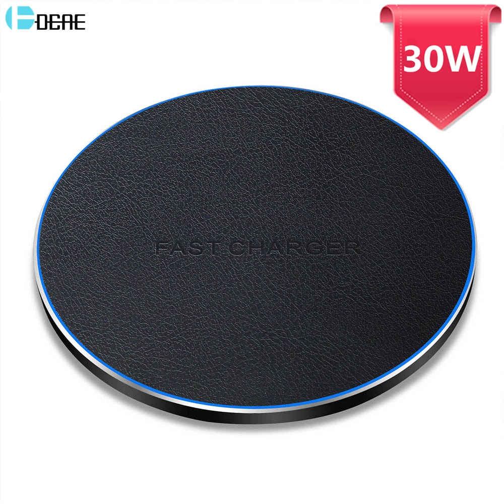 30w 20w 15w qi trådløs lader for iphone 12 11 pro max xs xr  x 8 samsung  s9 s10 s20 note 20 10 9 type c usb hurtiglader