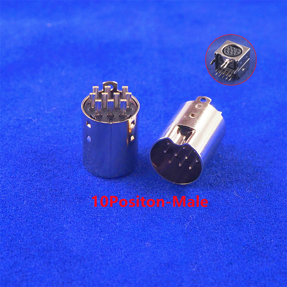 10 30 50 200 500 Pcs Din Plug Male Connector 3 4 5 6 7 8 9 10 Pin Wire Solder Injection Rating 1A 110V 2A 12V Mini Circular DIN: Silver / 20-29Pcs