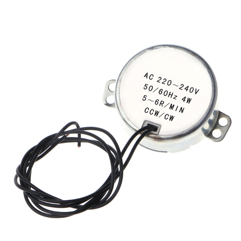 AC Synchronous Motor 220-240V Geared Motor 4W CW/CCW Large Torque 5-6RPM 50/60Hz Permanent Magnet Synchronous Motor