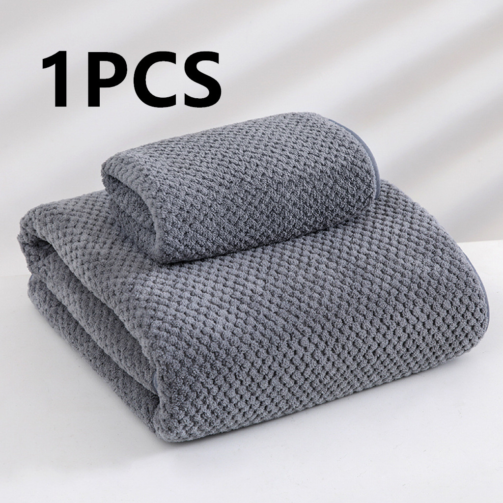 Pineapple velvet towel, thickened large bath towel, quick drying household face towel, sports beach beauty salon towel