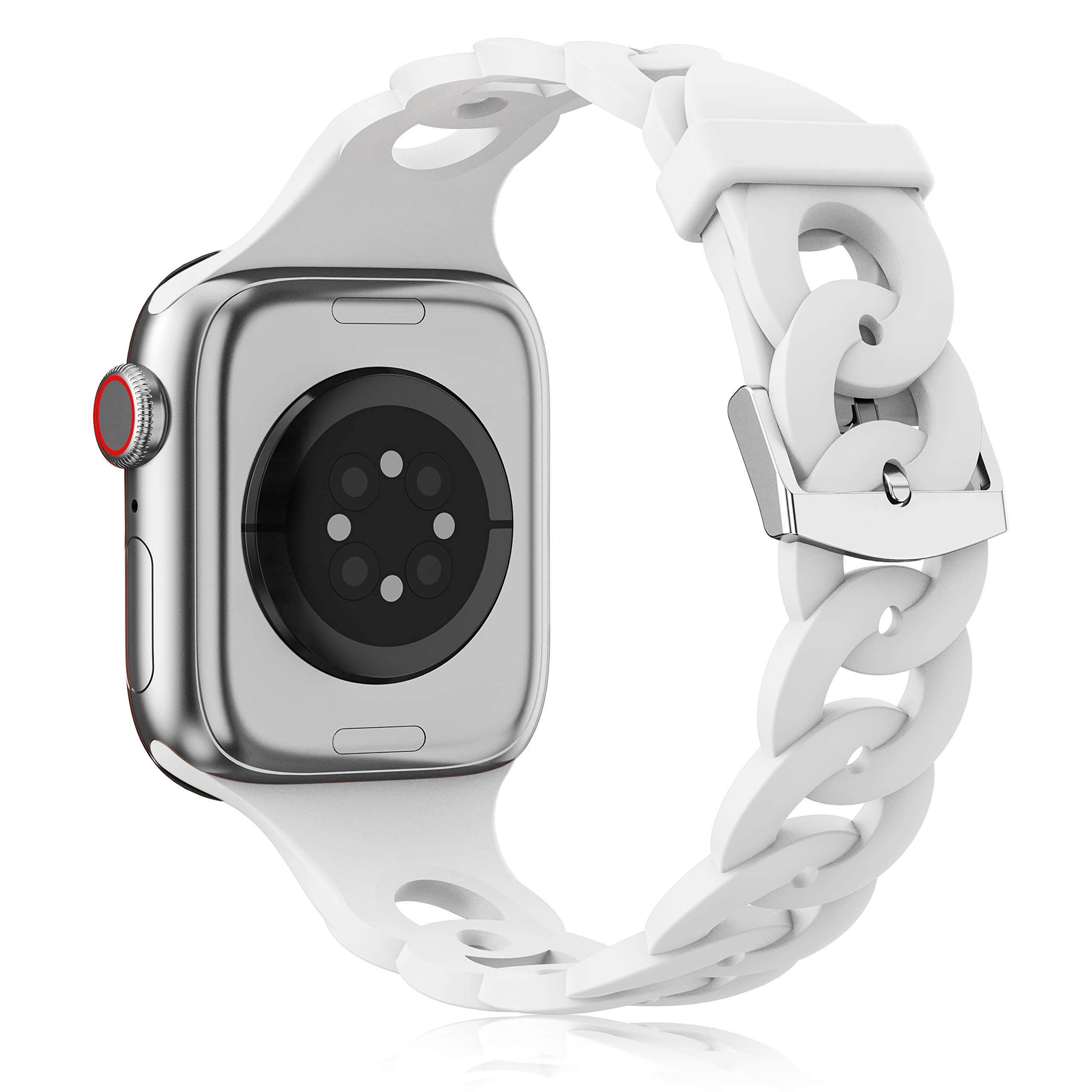 Correa de silicona para Apple watch Ultra 2, banda de 44mm, 40mm, 45mm, 41mm, 42mm, 38mm, 49mm, accesorios para pulsera iWatch series 9, 8, 7, 6, 5, 4 SE: Negro carbón / 18 mm