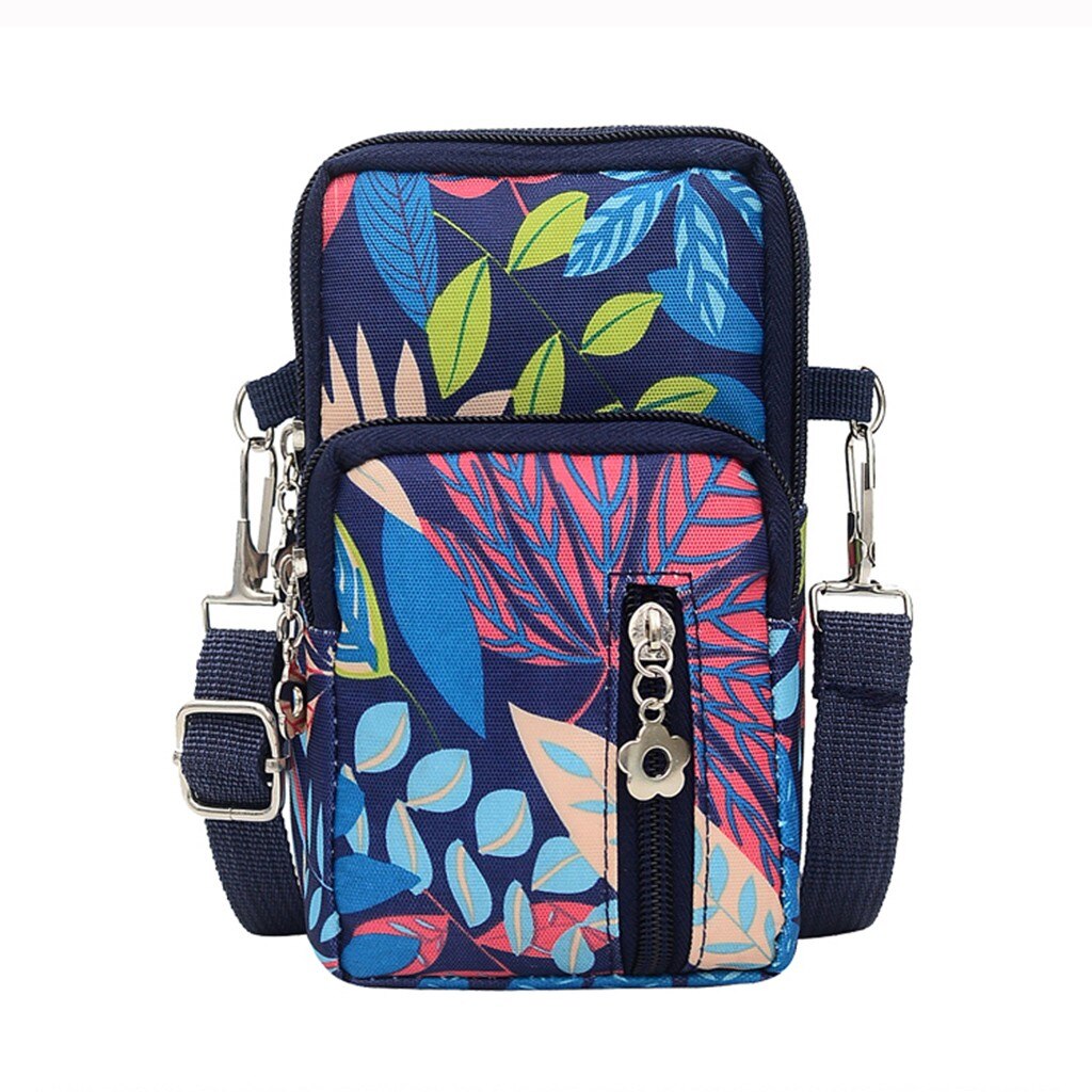 Women Crossbody Cell Phone Shoulder Bag Cellphone Bag Nylon Daily Use Card Holder Mini Summer Shoulder Bag Wallet Sac #T2P: B