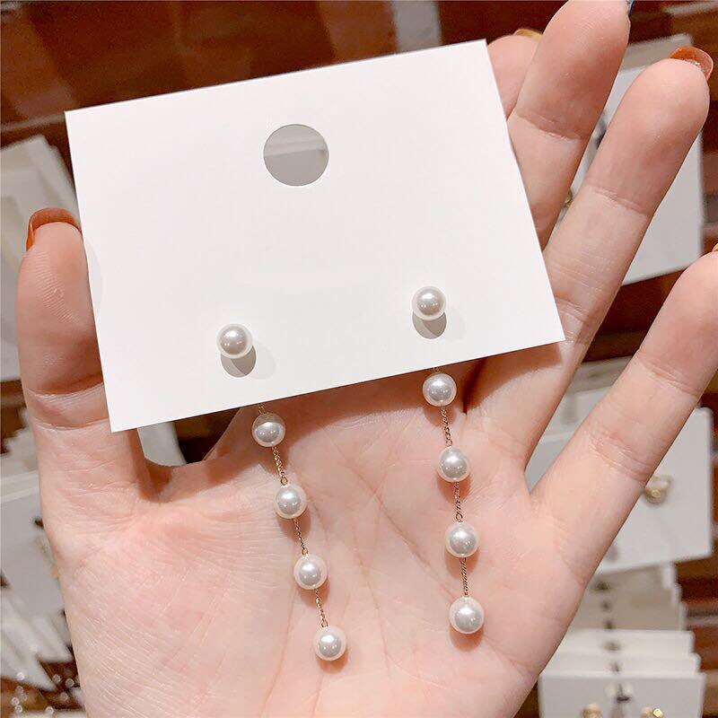 925 Sterling Silver Pin Earrings, Pearl Earrings Women's Temperament Ear Studs,Dance/Wedding Minimalist Earrings: EH199