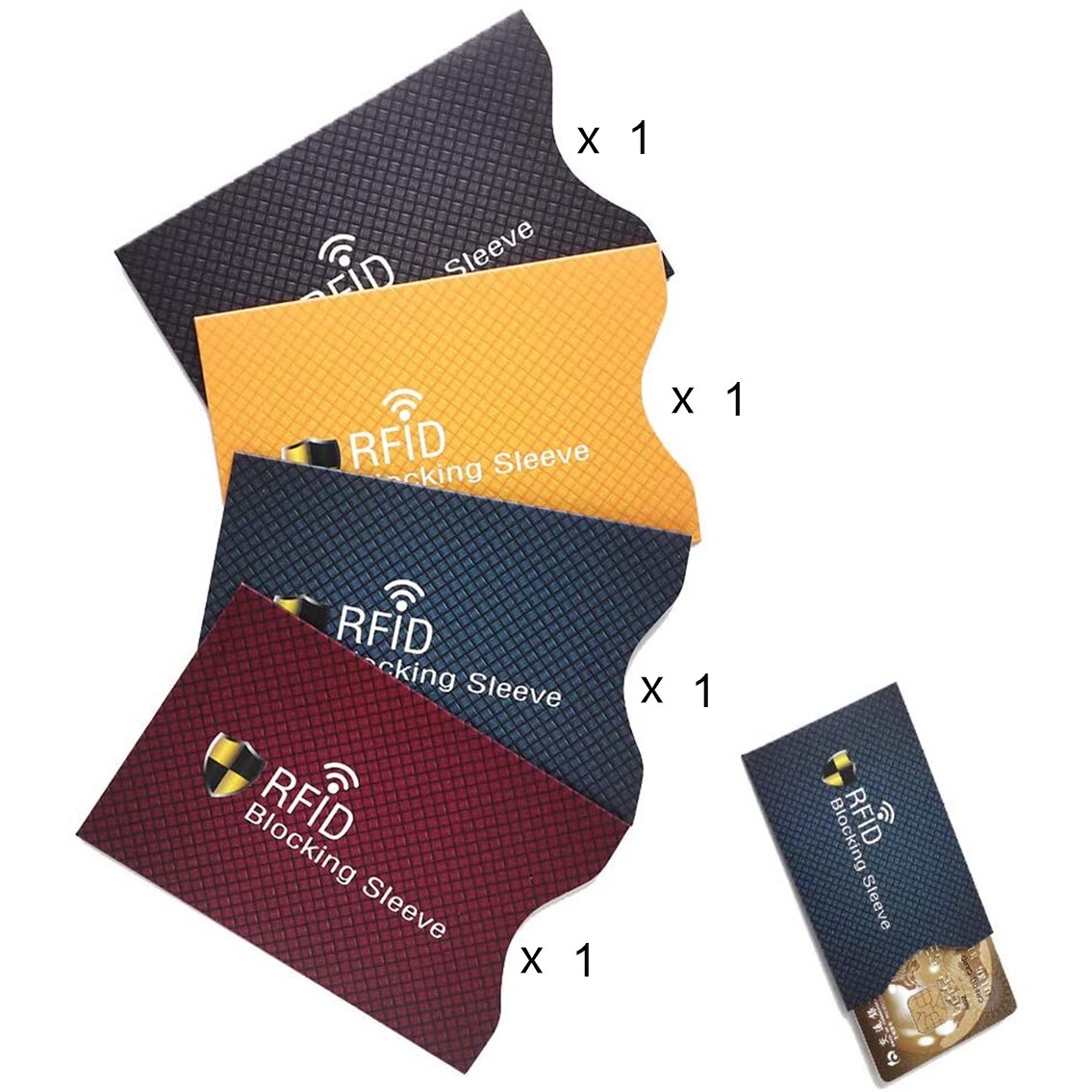 Anti Diebstahl Scan NFC Abdeckungen EMF Abschirmung RFID Blocking Sleeve Schutz Halter für ID Kreditkarte 4 stücke