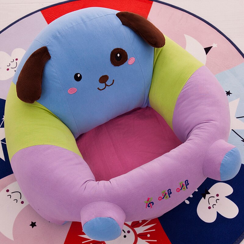 Draagbare Babyzitje Alleen Cover Geen Vullen Cartoon Baby Peuter Stoel Zitten Kinderen Wasbare Nest Bladerdeeg Bean Bag Bank Huid