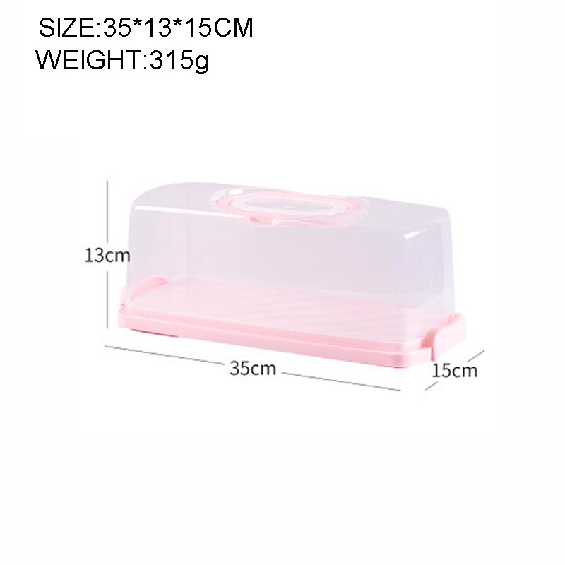 BalleenShiny Round Folding Plastic Portable Cake Box Cupcake Portable Packing Box Transparent Birthday Cake Box Toast Cake Box: T4