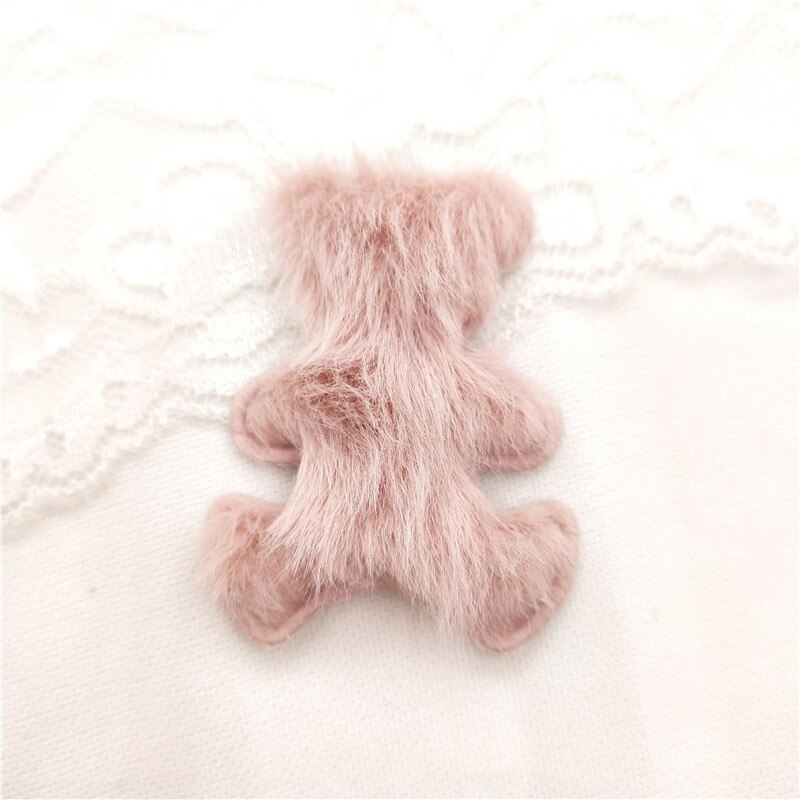 24 Stks/partij 3.5*4.5Cm Soft Furry Patches Beer Pad Applique Voor Ambachten Kleding Hoed Schoenen Decor Diy Hoofddeksels haar Clips Accessoires: 1