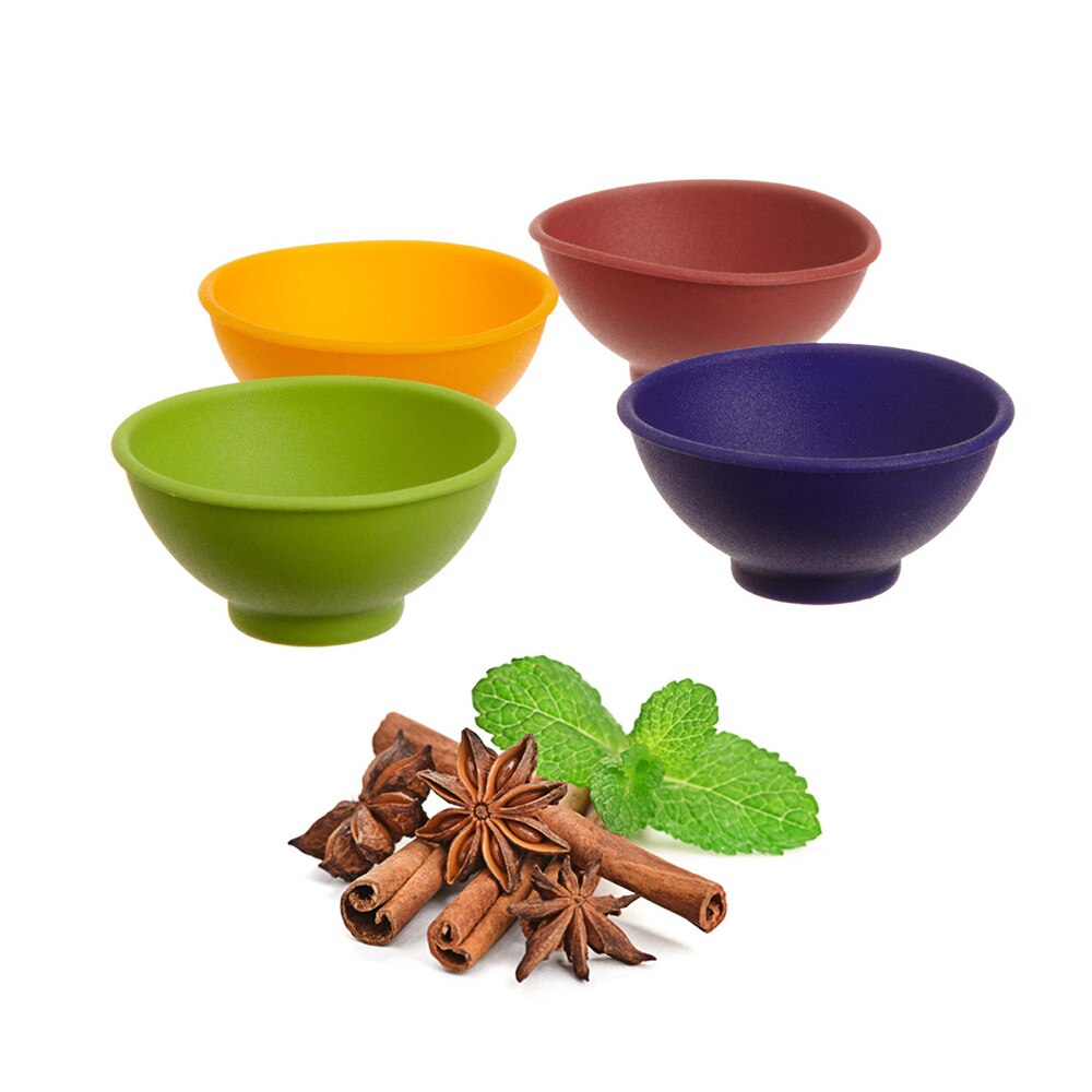 4 stuks Siliconen mini kom siliconen kom babyvoeding kom kom keuken kruiden kom masker kom keuken benodigdheden