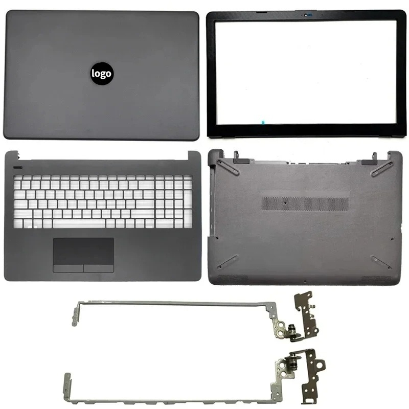 Laptop Case for HP 15-BS 15-BW 15-RA 15-RB 250 255 G6 TPN-C129 LCD Back Cover/Front Bezel/Palmrest/Bottom Case/Hinges Gray