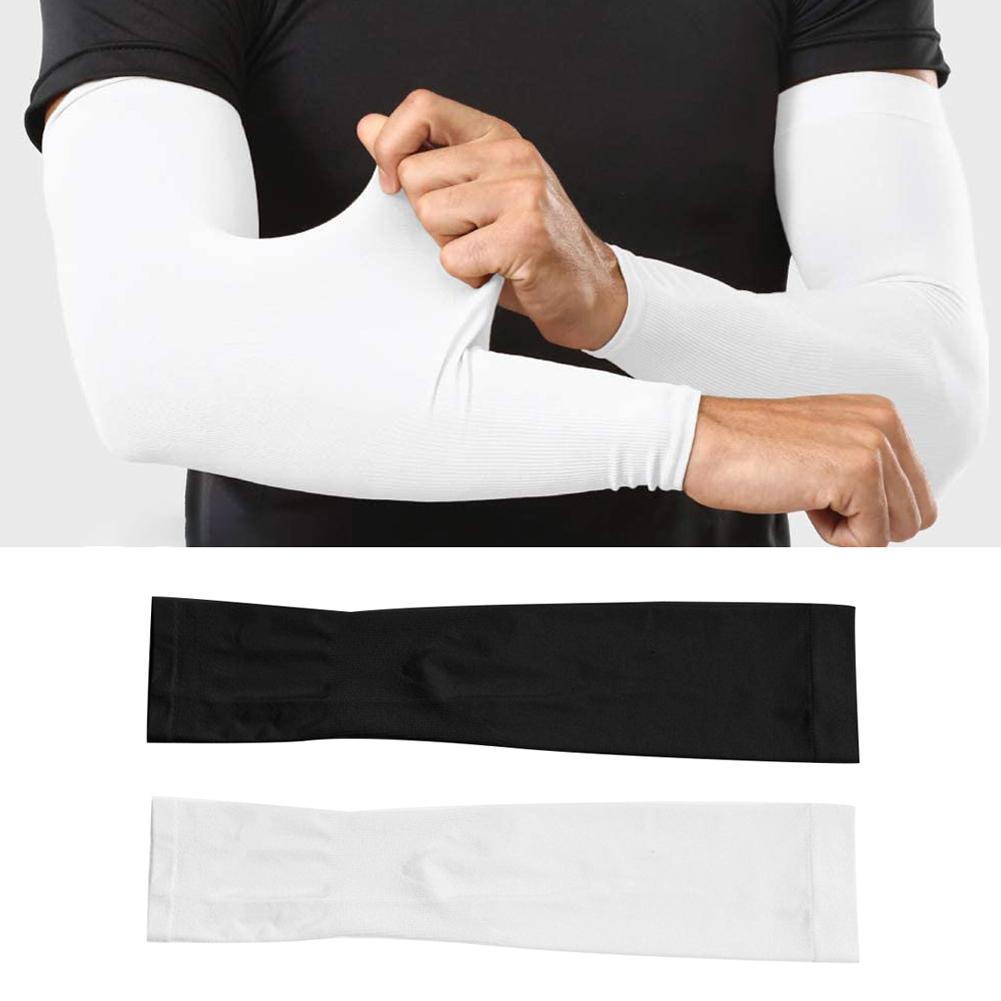 Unisex Effen Kleur Uv Bescherming Outdoor Fietsen Vingerloze Arm Sleeves Cover Fietsen Vingerloze Arm Sleeves Cover Fietsen Finge