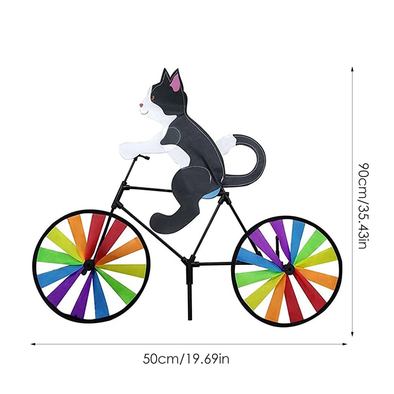Funny Animal Bike Wind Spinner 3D Kleur Kat Puppy Windmolen Outdoor Tuin Decoratie Thuis Yard Art Decoratie