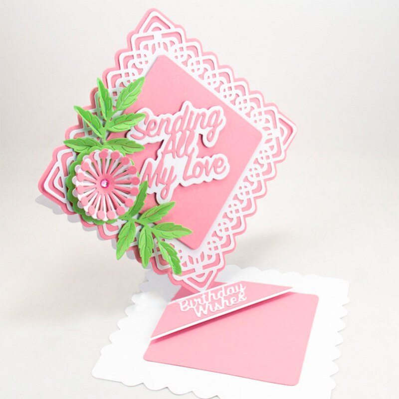Flowers Border Frames Metal Cutting Dies Flowers&Frames Die Cuts For Card Making DIY Scrapbooking Embossed Crafts Cards