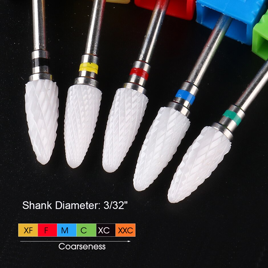 1pc Keramik Bohrer Nagel Fräsen Cutter Für Manikübetreffend Maschine einstellen Entfernen Pedikübetreffend Nagel Fräser Gerät Zubehör CHTDC1-18
