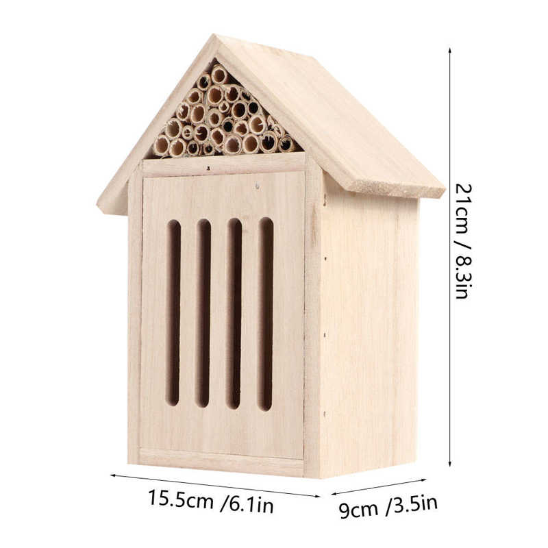 Insecte en bois abeille maison bois Bug chambre hôtel abri jardin décoration nids boîte insectes boîte: Style03