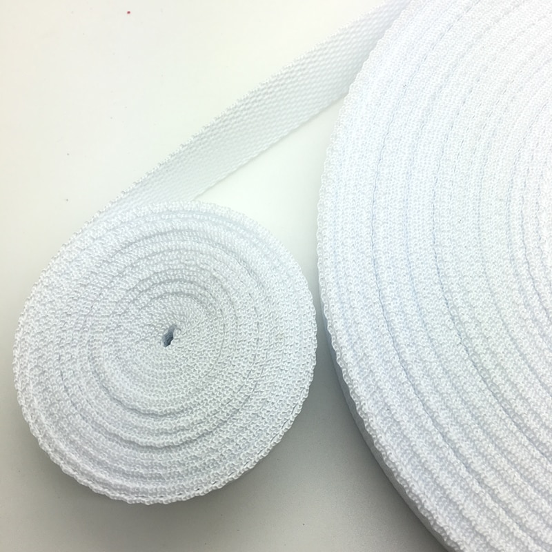 10 Yards 25mm 30mm 38mm brede Witte Band Nylon knapzak Strapping Veiligheidsgordel