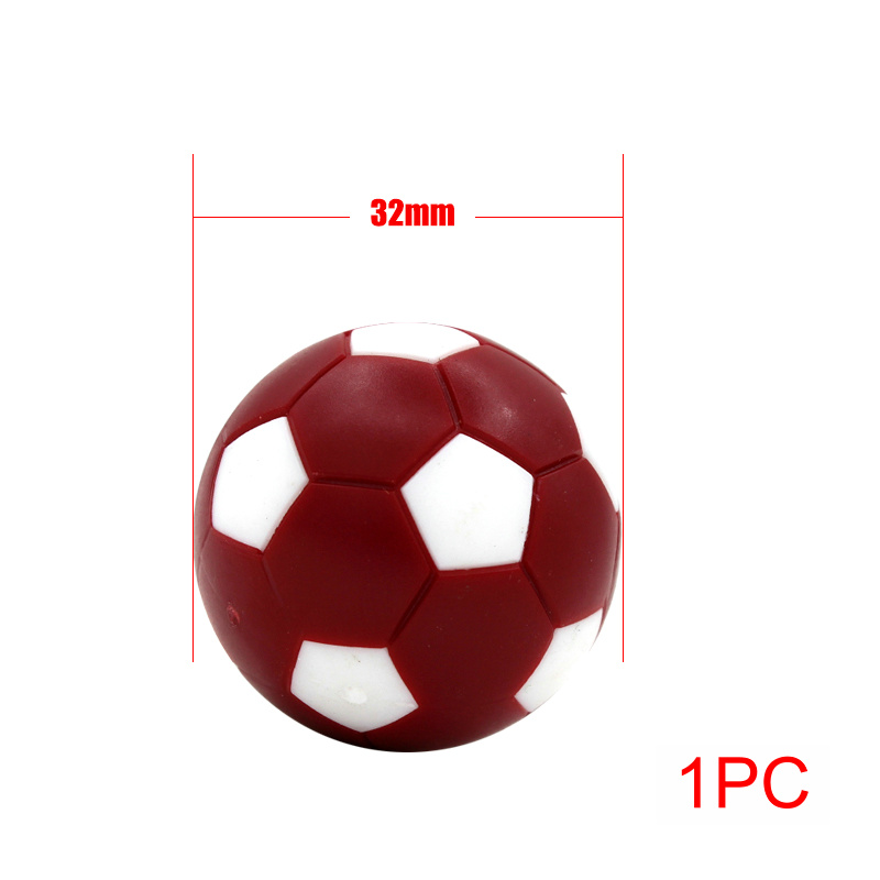 6PCS/lot 32mm Small Soccer Ball Mini Table Football Balls Black White Soccer Ball for Entertainment Flexible Trained Relaxed Toy: Red