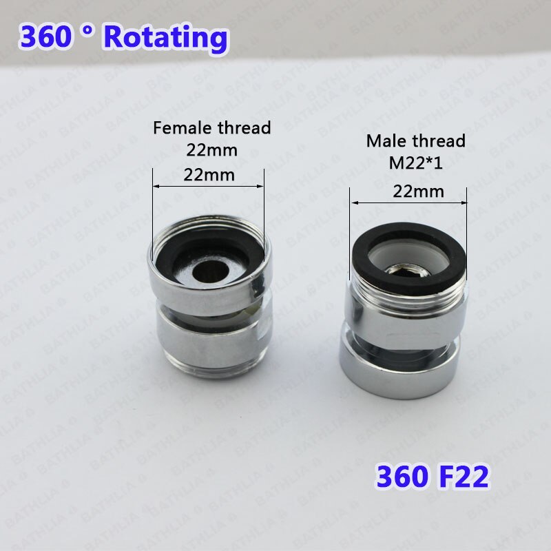 Adaptateur de robinet pivotant en laiton mâle M24 | 360 degrés adaptateur de robinet réglable, adaptateur de robinet de cuisine, taille adaptateur pivotant: 360F22