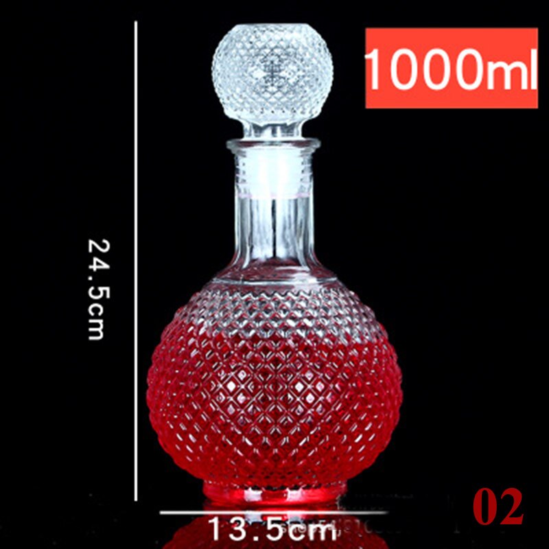 1 Pcs small size classical whiskey wine glass bottle clear wine Decanter GLA-140: 02