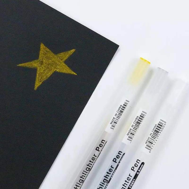 12 pz/impostato 0.8mm Pennarello Vernice Pennarello Permanente graffiti Pennarelli Metalici Oro Argento Bianco Penna Scrittura Disegno Rifornimenti D'arte