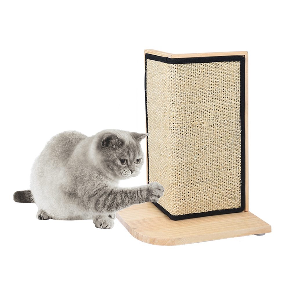 Aan de muur bevestigde krabpaal, hangend, natuurlijke sisal, kattenkrabmat, poort, muurbescherming, hoek met muurbevestigingen, dierenbenodigdheden