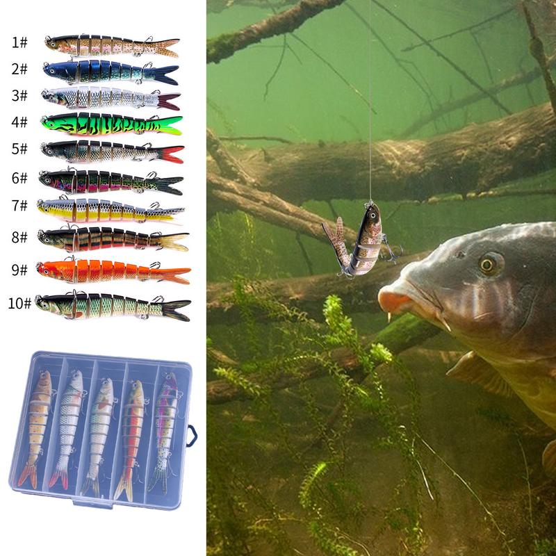 Bass Lure Kit Highly Realistic Bass Lures Saltwater And Freshwater Slow Sinking Bass Fishing Lure Family Fishing Gear