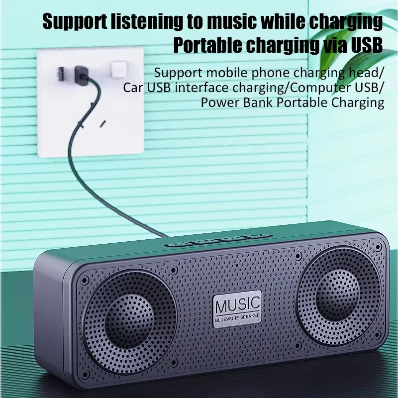Altavoz inteligente Bluetooth inalámbrico S18 multifuncional con micrófono Audio para teléfono móvil ordenador Subwoofer tarjeta para exteriores Radio