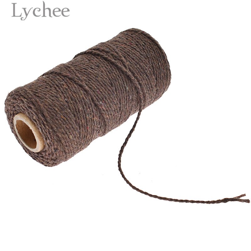 Lychee Life 100 Yards 2mm Colorful Cotton Thread High Ouality Sewing Thread DIY Sewing Accessories For Jeans Clothes Curtain