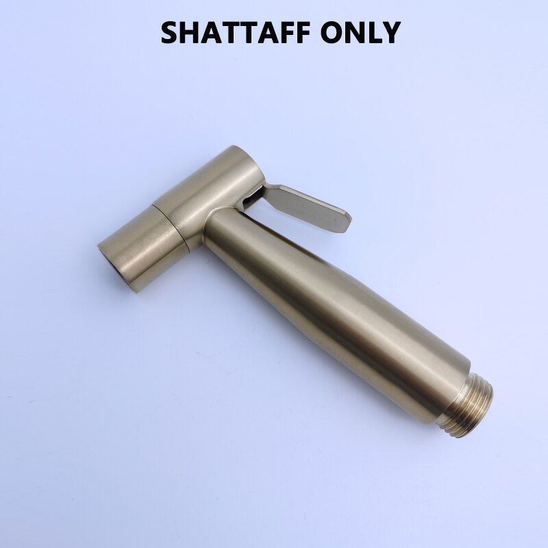 Bidet Shattaff Wc Schoonmaken Abs Sproeier Set Geborsteld Goud Met Rvs/Pvc Slang Plastic Houder Hoge Druk: PLASTIC SPRAYER