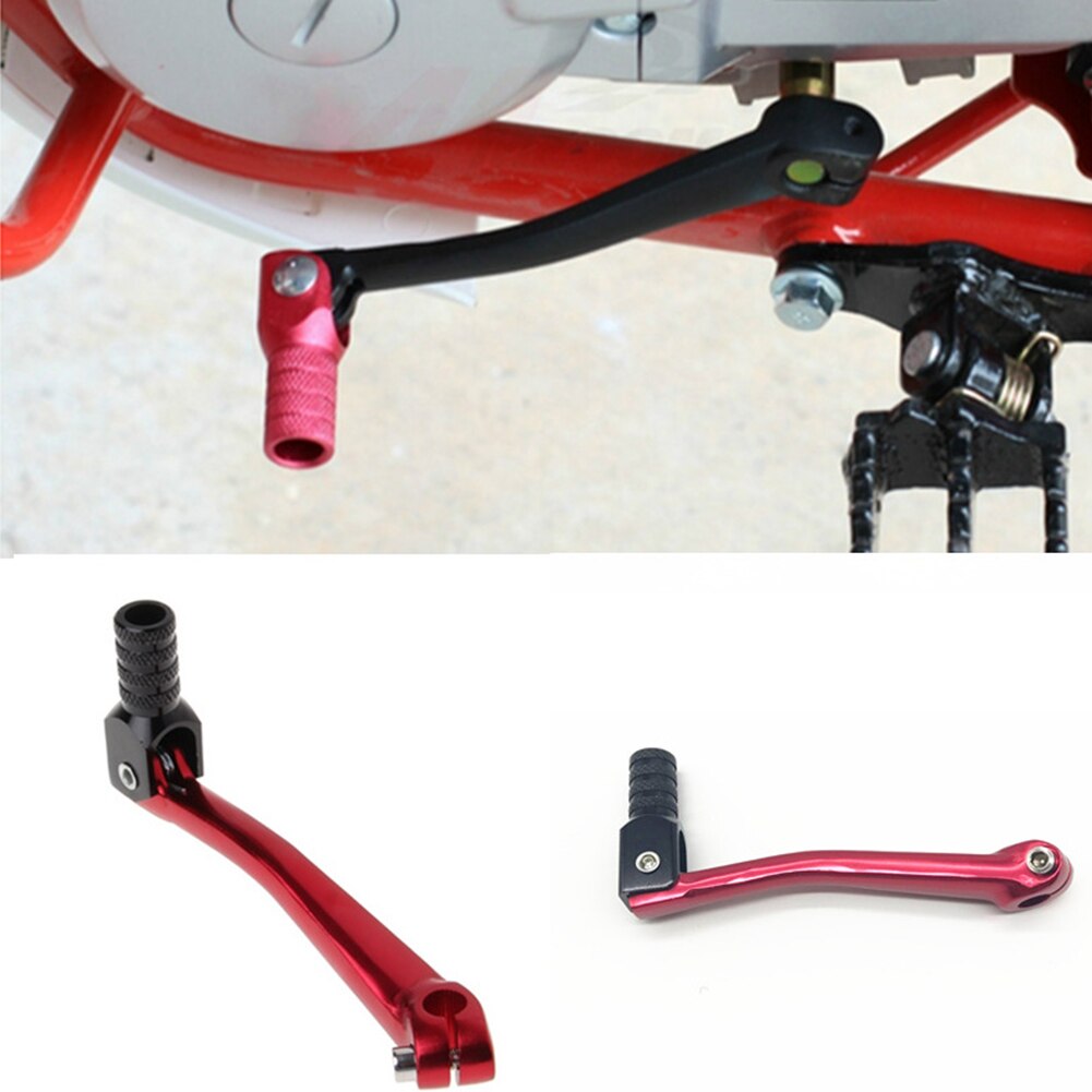 Red+Black Head Motorcycle Bike Gear Shift Shifter Lever CNC Aluminum Alloy