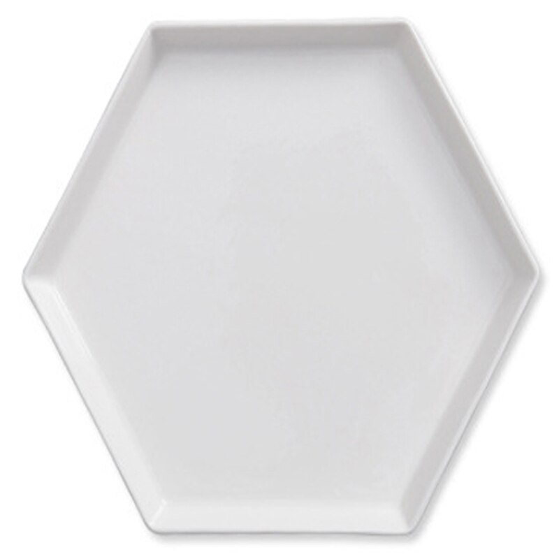 Skandynawskie geometryczne romb ceramiczny połączenie płytki talerz kreatywny talerz śniadaniowy taca zachodnia zastawa stołowa płyta C201: biały