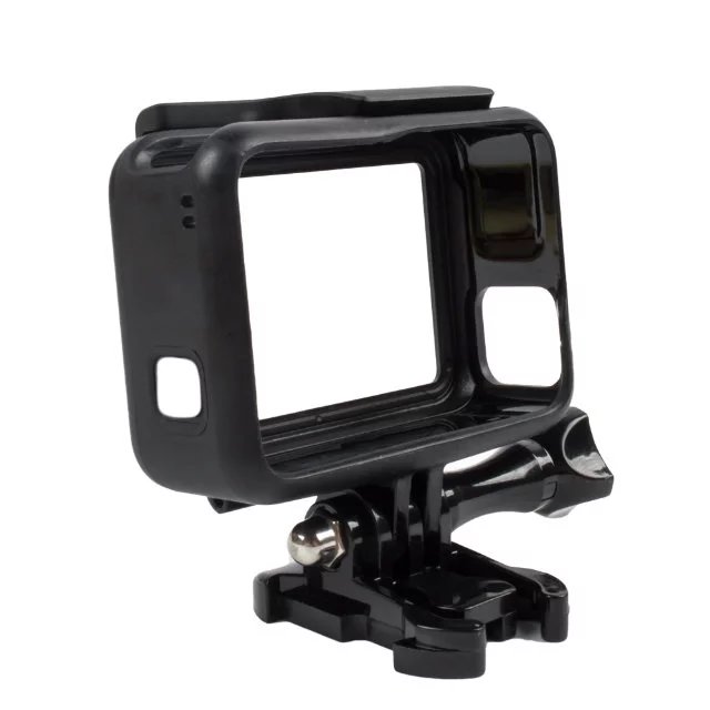 Pour Gopro 5 6 7 noir cadre coque de protection boîtier de protection + vis solitaire + socle pour Go Pro Hero accessoires