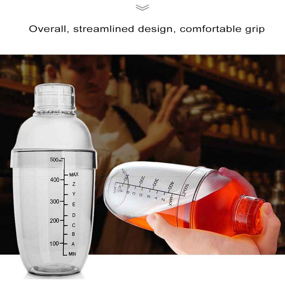 PC Cocktail Glass Wine Beverage Mixer Wine Shaker Drink Shake Cup Coffee Drink Mixer Shake Bottle Tools 350ml/530ml/700ml/1000ml