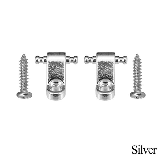 1 Pair Electric Guitar Roller String Trees Retainer Guides Buckles For Fenders ST TL Bass Parts Replacement Prevents Wear: Chrome