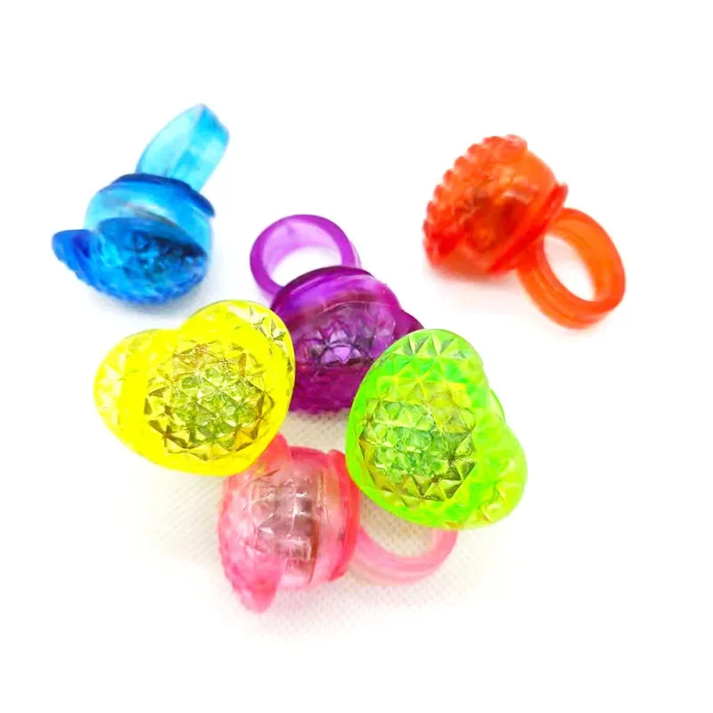 50pcs Light up Rings Bumpy Jelly Rubber Ring Glow Party Favor Finger Lights for Kids Birthday Party Christmas Halloween Festival: black