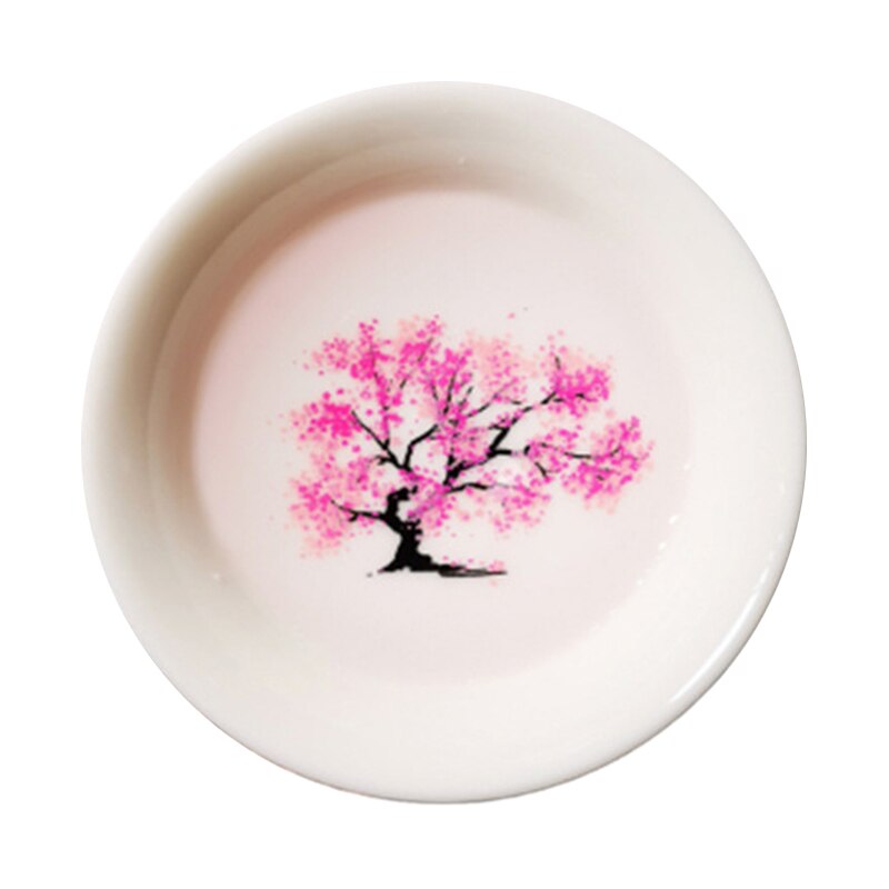 Magic Sakura Sake Cup Color Change with Cold Water-See Peach Cherry Flowers Bloom Magically Sakura Blossom Tea Bowl DTT