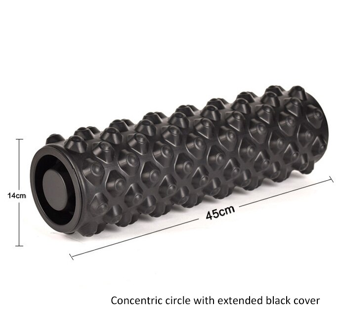 Rouleau de mousse de colonne de yoga creux et couvert avec siège de couverture: Black