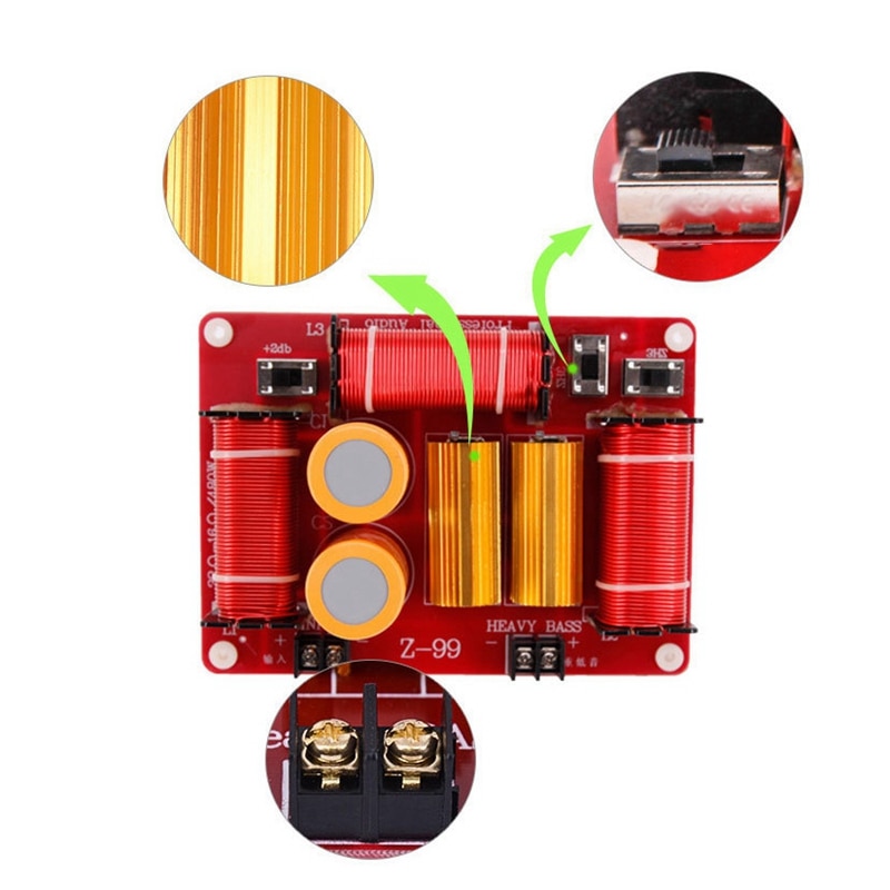 600W Hi-Fi Subwoofer Speaker Crossover Heavy Bass Frequency Divider for Home o System
