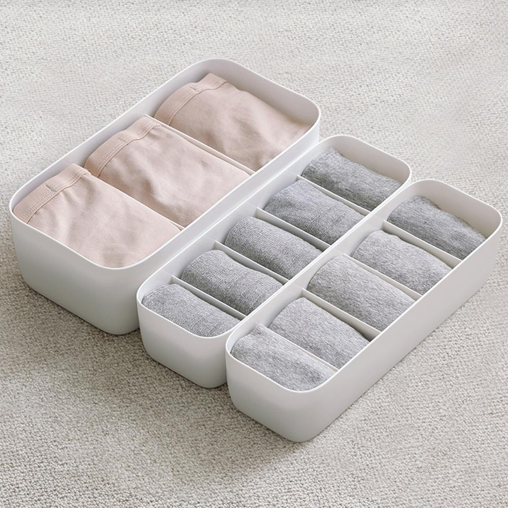 PP Underwear Bra closet Organizer Desktop Cabinet Divider Storage Box Drawer organization storage Box For Scarves Socks Bra