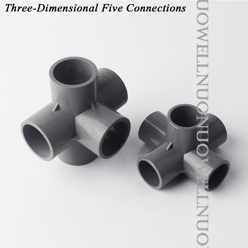 10Pcs 20 25 32 40 Mm Pvc Pijp Vijf-Weg Connector Drie-Dimensionale Aansluitingen Voor Diy Kledingkast tent Kas Skelet Gezamenlijke