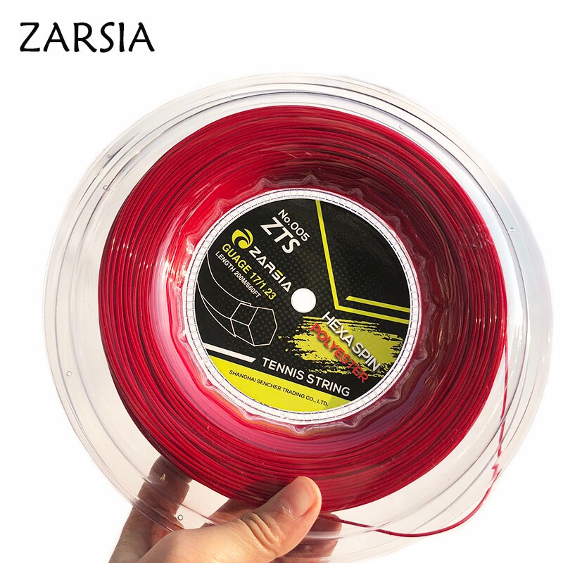 1 Reel 200M Echt Zarsia Hexagon Tennis String Reel Tennis String, Gemaakt In Taiwan, hex Spin Polyester Snaren