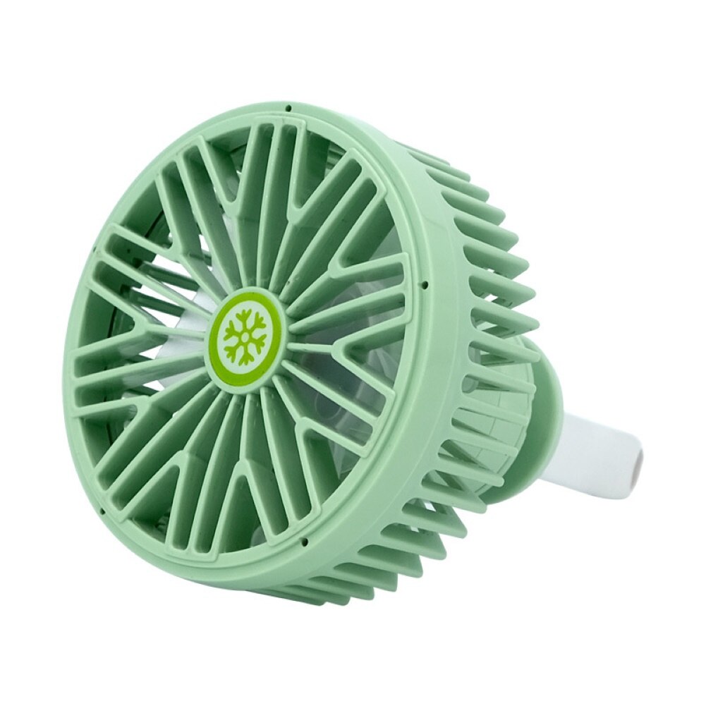 Mini Elektrische Auto Klimaanlage Fan Drehbare Auto Fahrzeug Luft entlüften USB LED Licht Lüfter Kühler: Grün