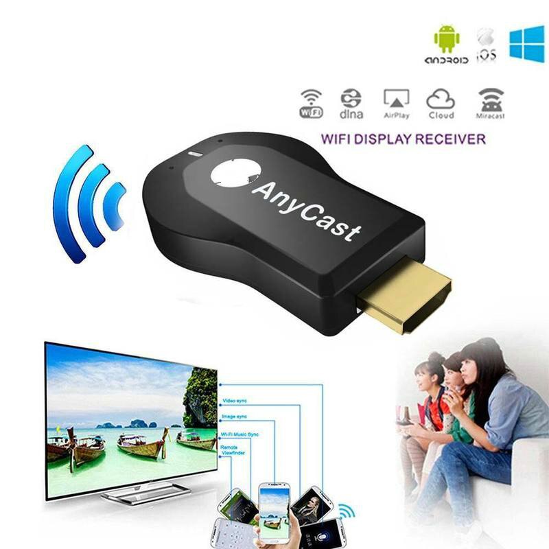 Anycast  m4 plus tv -tikku  hd 1080p wifi -näyttö dongle -vastaanotin 128m langaton dlna airplay peili hdmi -tv -tikku ios -laitteille