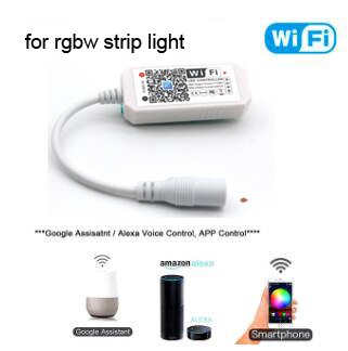 Wifi fjernbetjening alexa google hjemme stemmestyring rgbw rgb cct  ws2811 ws2812b pixel led strip lys skift/dæmper/timer: Wifi rgbw