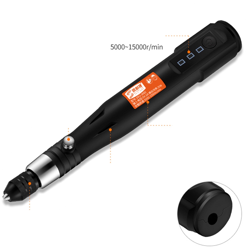 ! Sinaijie 15000Rpm Verstelbare Elektrische Grinder Boor Rotary Tool Grinder Usb Graveren Pen Met Boren Tool