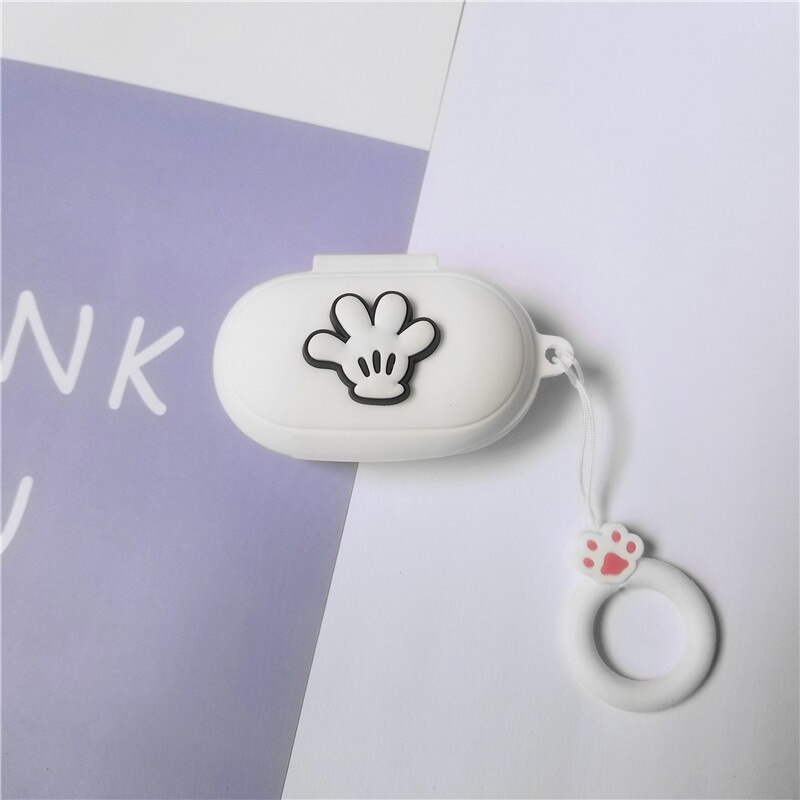 DIY Silikon Fall für Samsung Galaxy Knospen Plus Lade Box Hülse Schutzhülle Bluetooth Kopfhörer Haut Mit Finger strap: 3