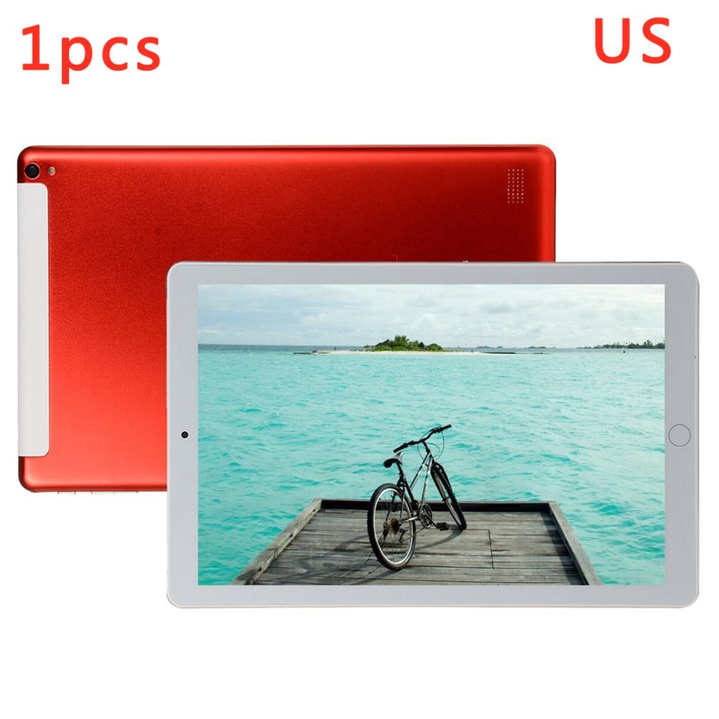 10.1 Inch Android Tablets Pc 3G Core 6Gb+64Gb Mobile Sim Card Phone Call Lcd Display Computer Tablet Pc: US  red