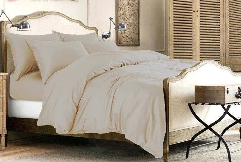 Tissu en coton égyptien 1600 TC 100% pour draps Super largeur 280 cm 110 ''couleurs ivoire blanc 1 mètre comme test d'échantillon