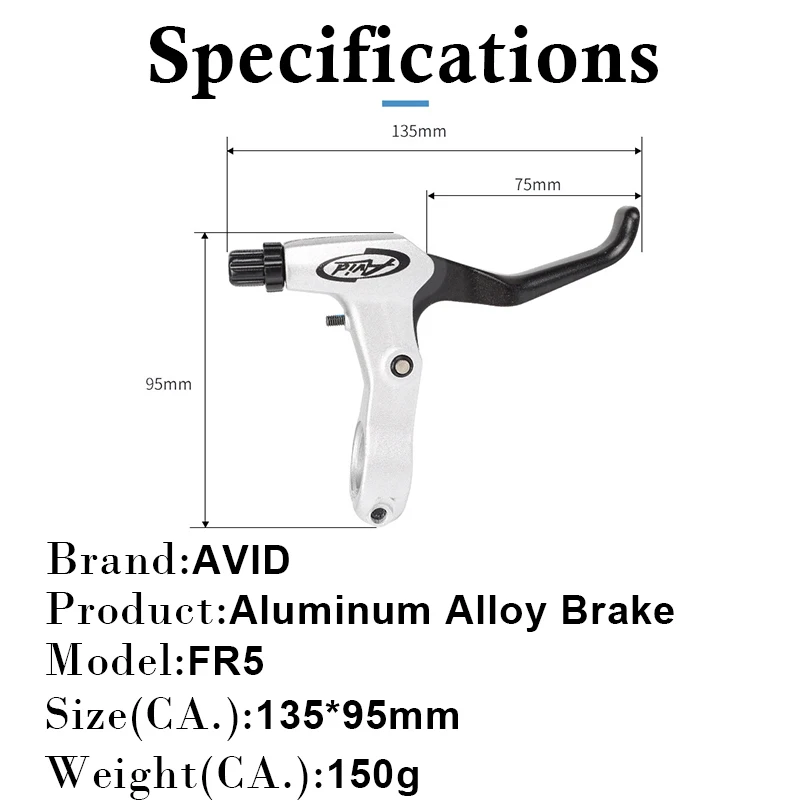 AVID Fahrrad V Bremse Set FR5 Aluminium Legierung Fahrrad Bremshebel Vorne Hinten V-Bremssättel Straße Mountainbike Bremse teile Für SRAM