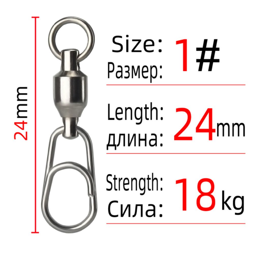 5 Stuks Draaibare Ovale Split Ringen Roestvrij Staal Gehaakte Snap Rollende Draai Connector Jig Verbindingsring Vissen: Bruin